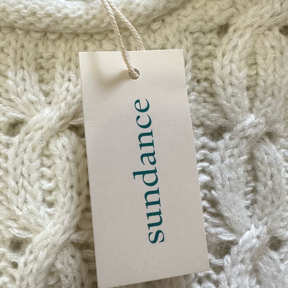 Sundance Catalog Waters Edge Striped Sweater Cable Knit Size Large NWT MSRP $138 - Picture 3 of 7